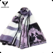 Мода леди печати 100% шелковый шарф для оптовых